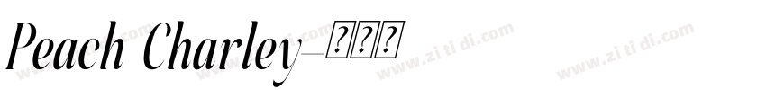 Peach Charley字体转换